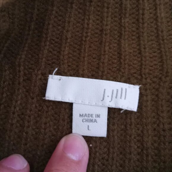 J. Jill Mock Neck Green Sweater Woman S Size Large - Picture 3 of 7